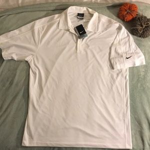 Nike Golf White Dri-Fit XL Polo NWT